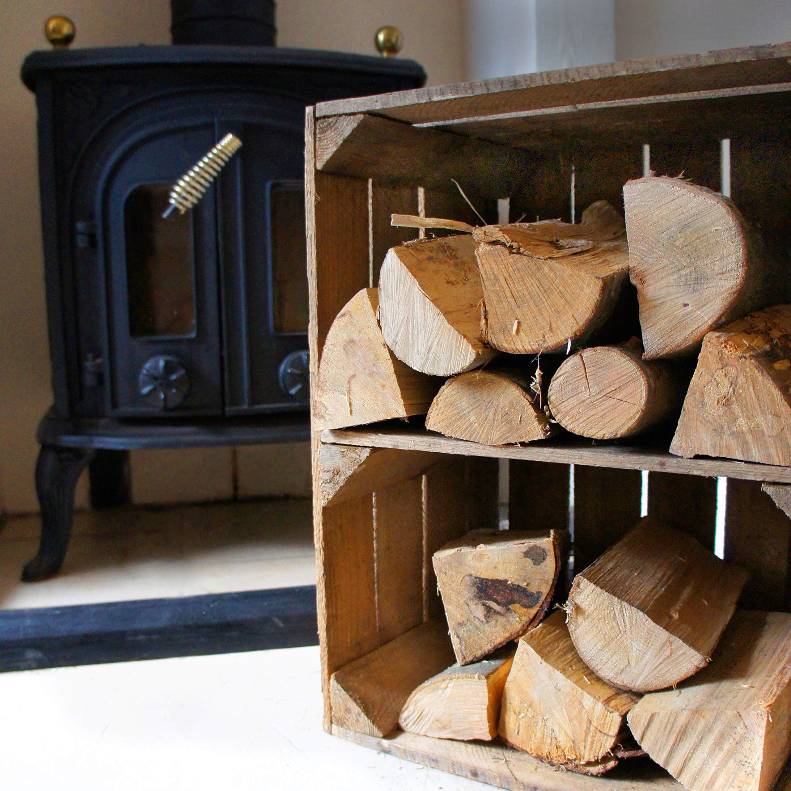 Wooden Apple Crate; handmade in Kent, a shelved unit for storage and display