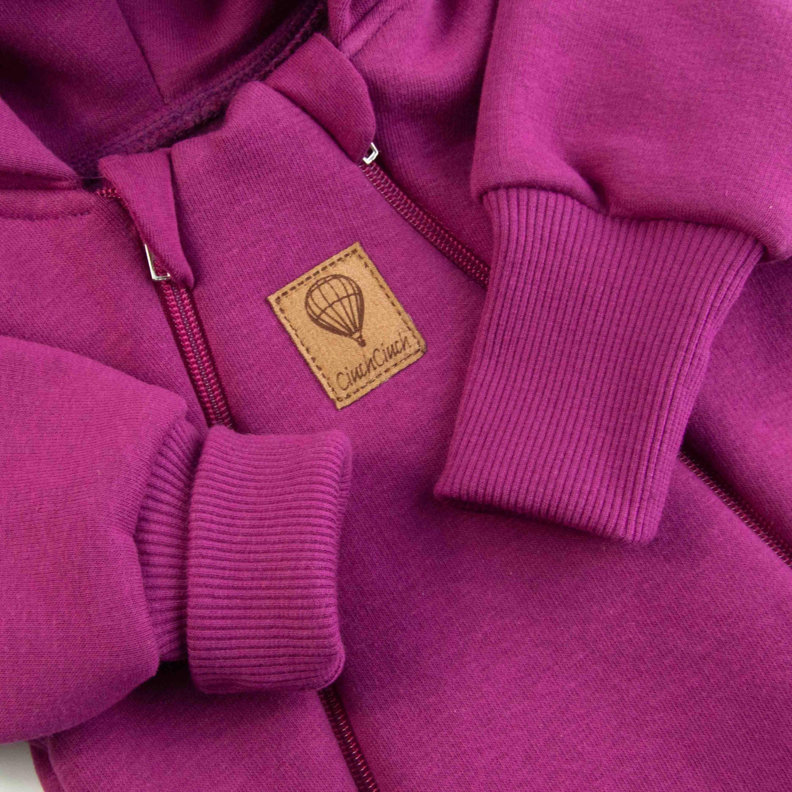 Baby Übergangs-Strampler – 80% Baumwolle Sweatstoff Overall mit Kapuze & Ohren – Fußteil & Zwei Reißverschlüsse – Für Mädchen & Jungen – Kuscheliger Frühling/Herbst-Overall