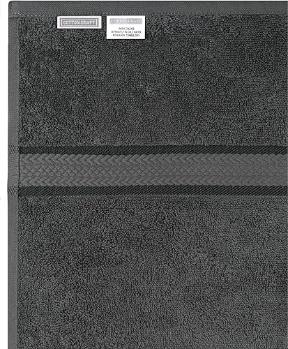 Miniatura 6 de Set de 6 toallas ultradelgadas, lujosas, 100% de algodón hilado, resistentes y absorbentes, con corte de rayón, 2 toallas de baño grandes de 30 x 54