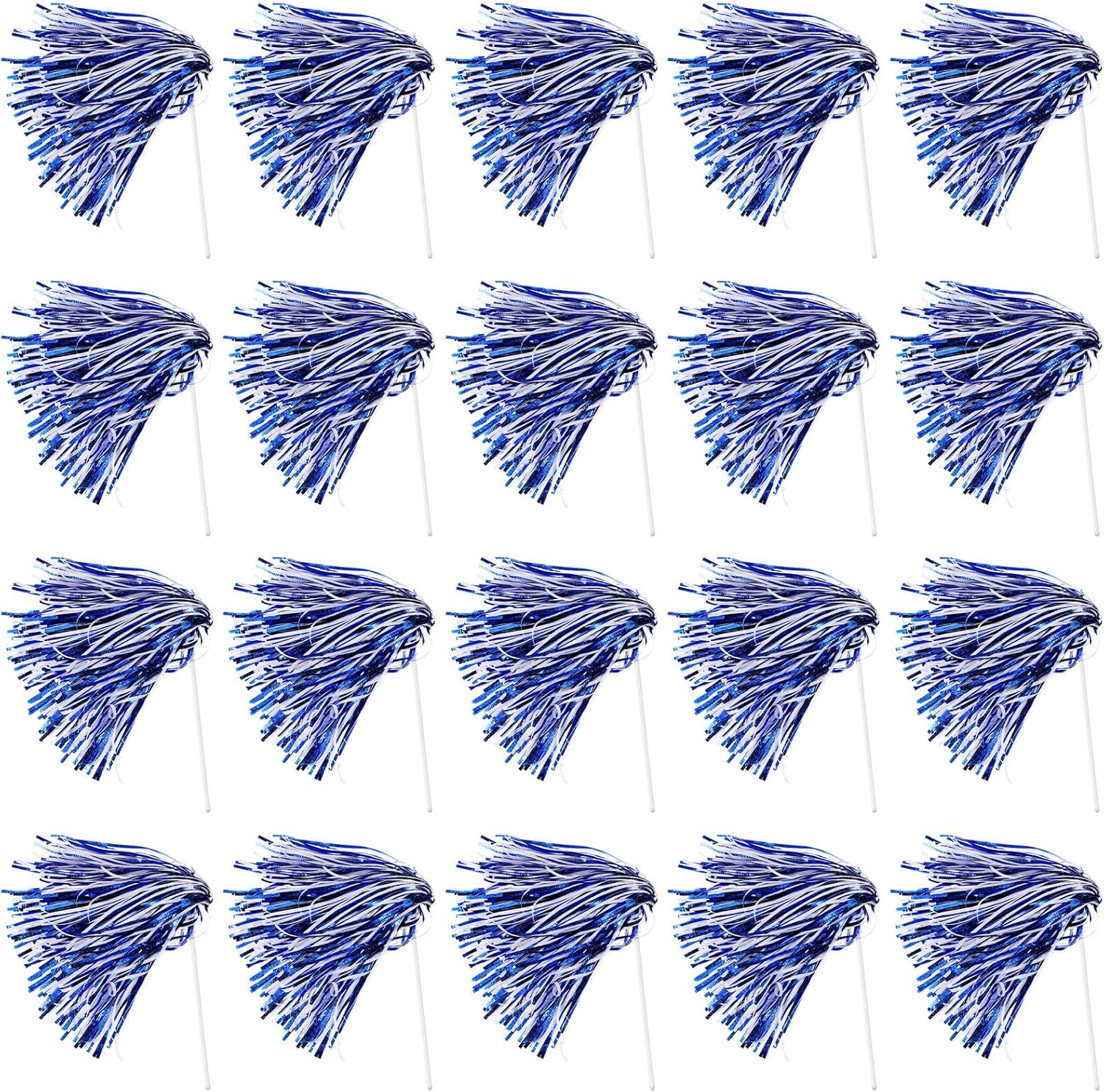 120 Pcs School Spirit Shakers Bulk, Cheerleader Pom Poms for Adults Sports Team Party Dance Football Basketball Volleyball Homecoming Fan Celebration Sporting Event