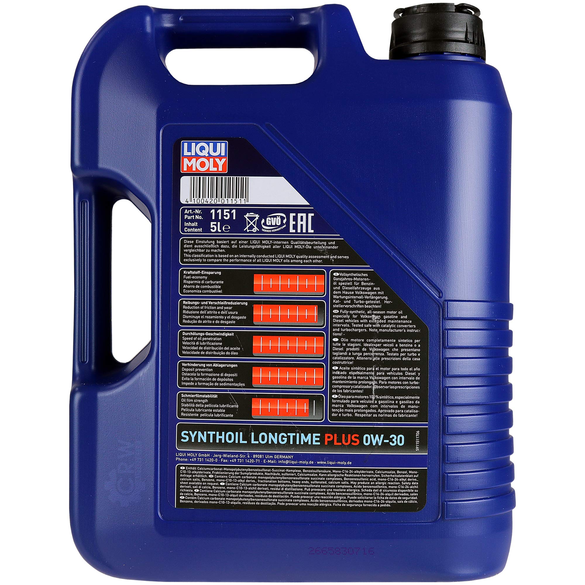 Set di filtri, 5 litri, olio motore Synthoil Longtime Plus 0W-30 SCT Germany