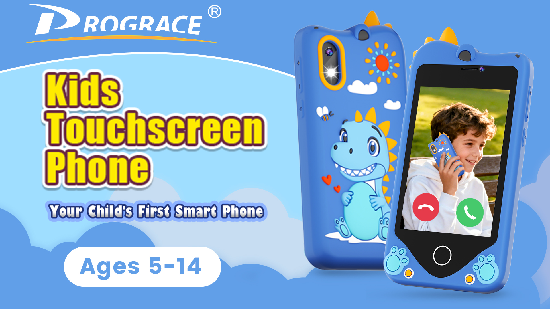 Amazon.com: PROGRACE Kids Smart Phone - Talk & Text, Safest Cell