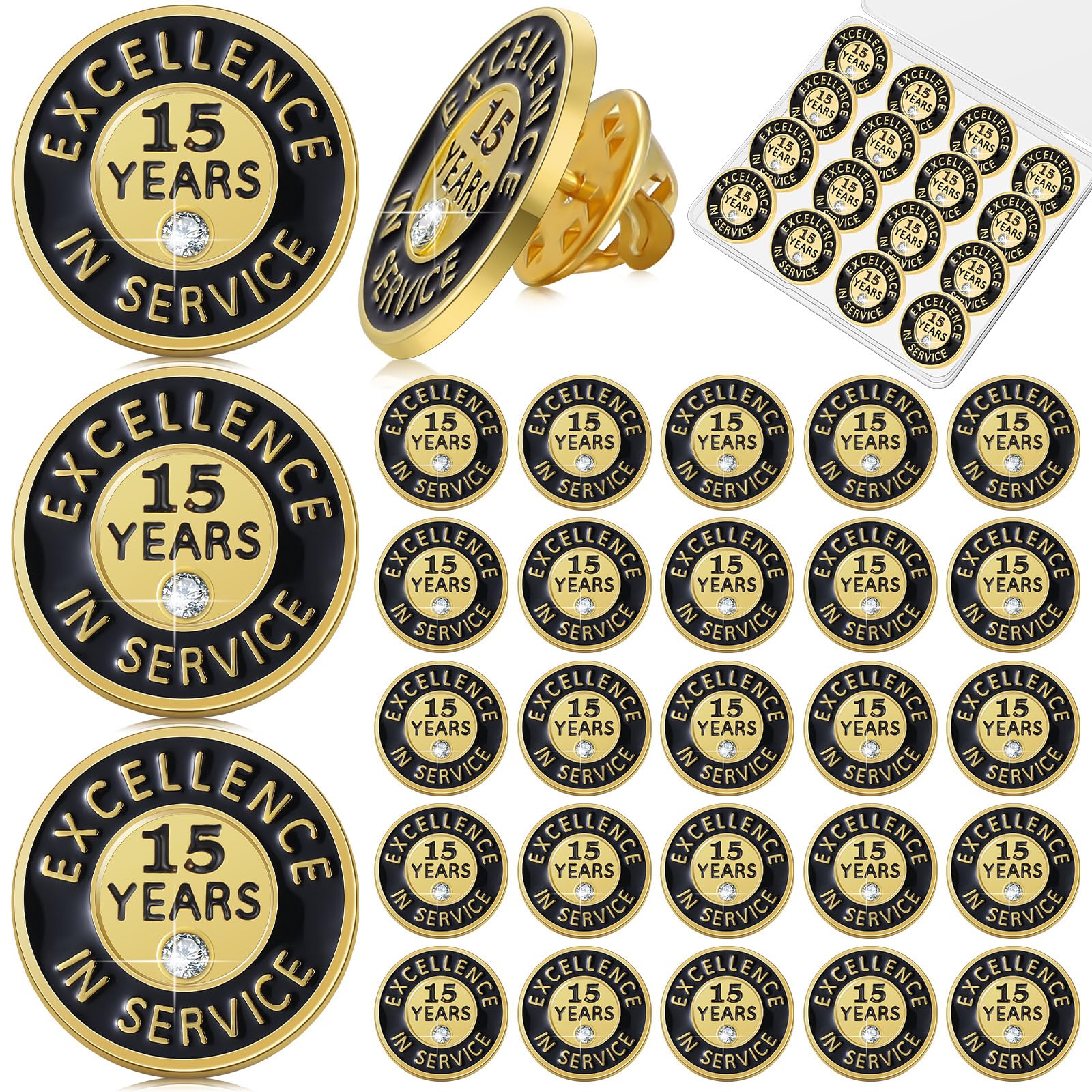 Ferreve Years of Service Pin Anniversary Lapel Pin for Employee