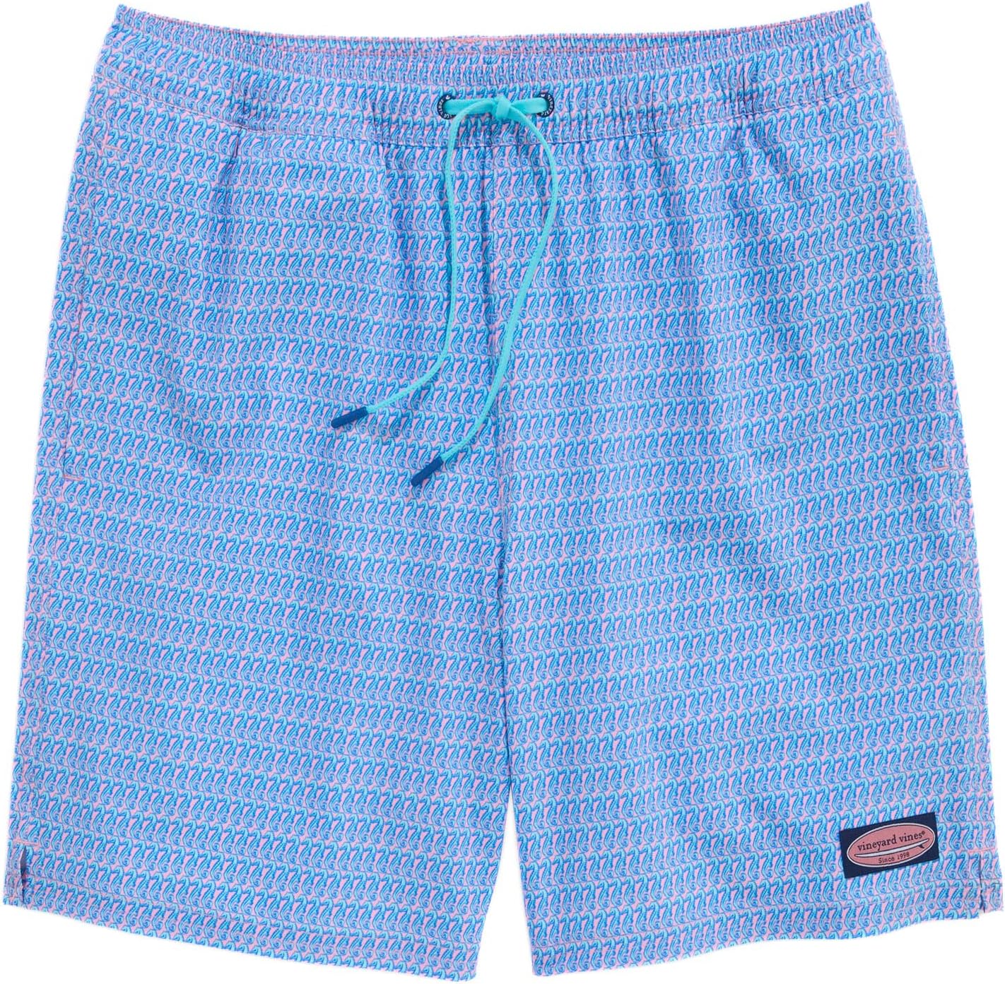 vineyard vines 7 Inch Printed Chappy Swim Trunks, Cotton Candy, M