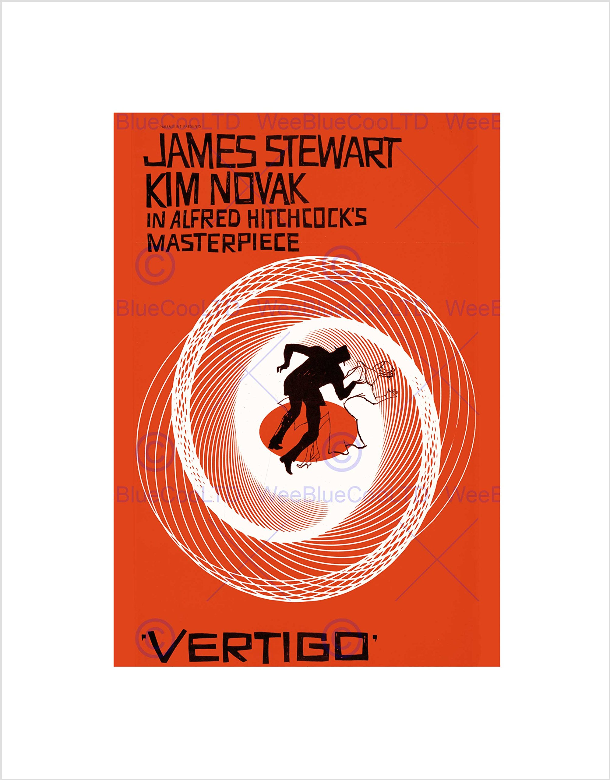 Wee Blue Coo Advert Movie Film Stewart Hitchcock Vertigo Wall Art Print