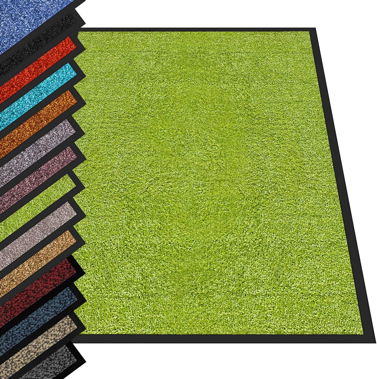 Casa Pura Tapis Entrée Rhine 90x150 Cm Noir - Antidérapant Absorbant Lavable