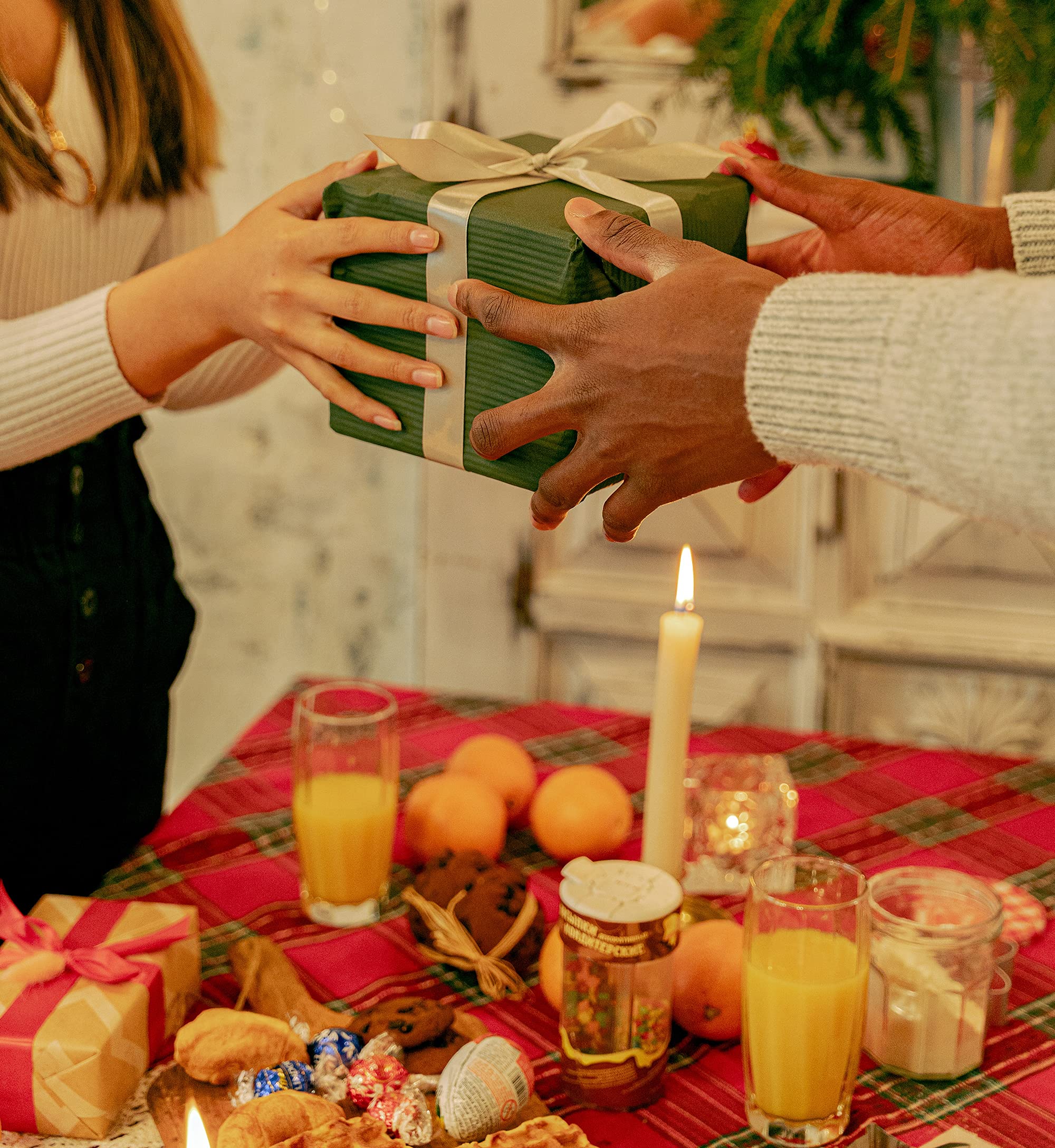 Set Of 4 Horses Ink Wash Ceramic Coasters With Cork Base - 10.3cm Absorbent Stone Drink Mats