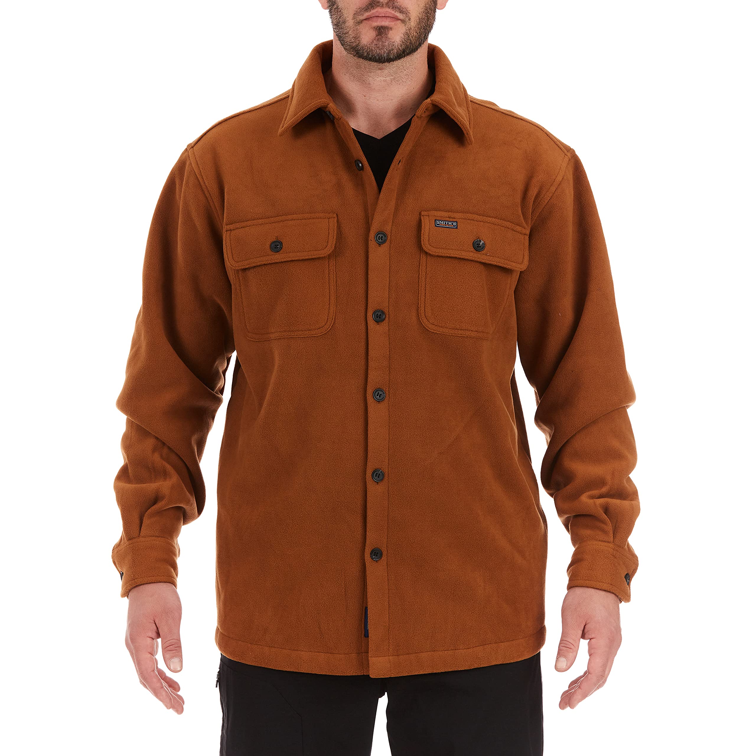 Smith's Workwear Men's Sherpa Lined Fleece Shirt Jacket