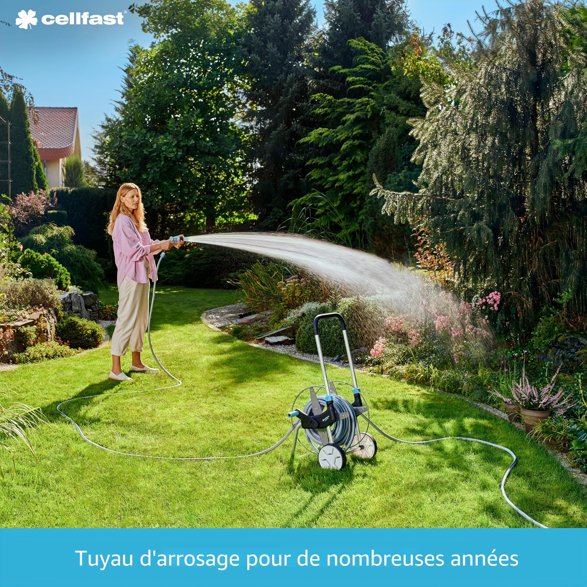 CELLFAST Tuyau Arrosage 6 Couches Flexible Fil De Qualité Supérieure Résistant Aux UV 3/4 Pouces 25 Mètres Hobby