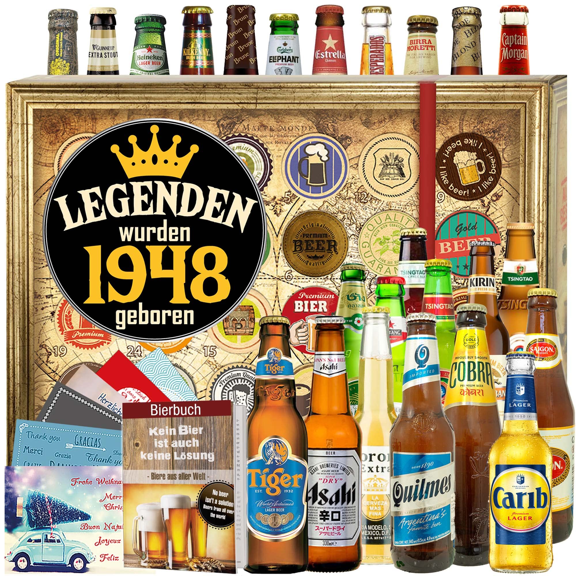 Legenden 1948 - Biere aus der Welt - Geschenkset für Männer - Adventskalender 2024 2025 Bier Welt