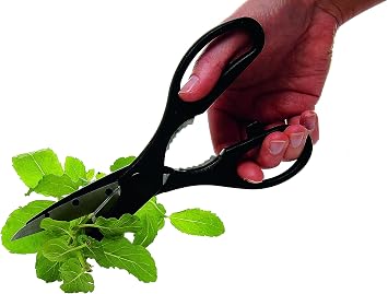 KitchenCraft KCSCISSORMP Kitchen Scissors/Bottle Opener, Stainless Steel, 21 cm, Black