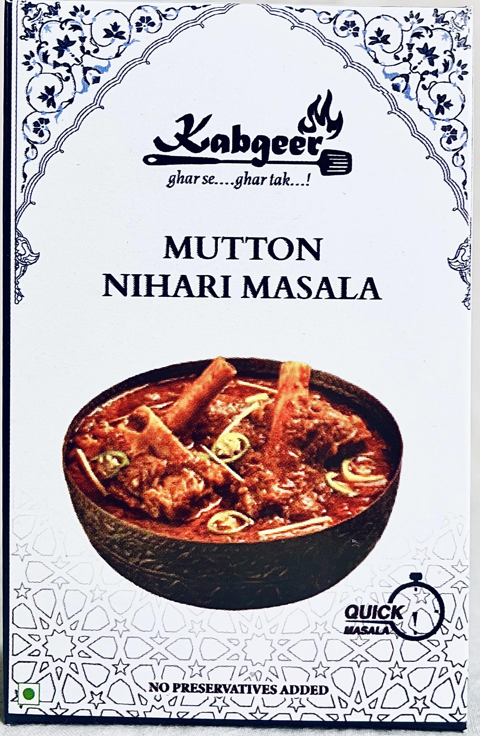 KabgeerKabgeer Mutton Nihari Masala | Authentic Lucknavi | Ready to Cook, Perfect Blend of Mix Exotic Spices No Added Preservatives -63gram