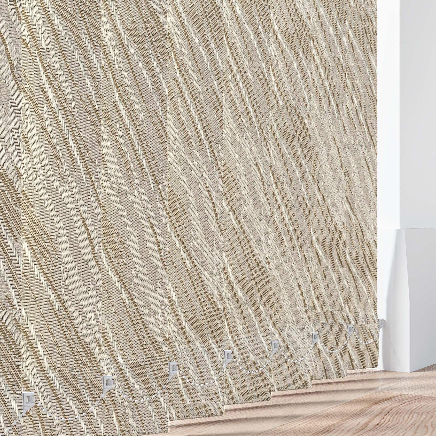 Made to Measure Vertical Blinds Slats - Pacific Mocha Fabric 89mm(3.5") Wide Louvres - Perfect Replacement Slats for Windows & Conservatory Blinds with Weights and Chains - (Pacific Mocha)