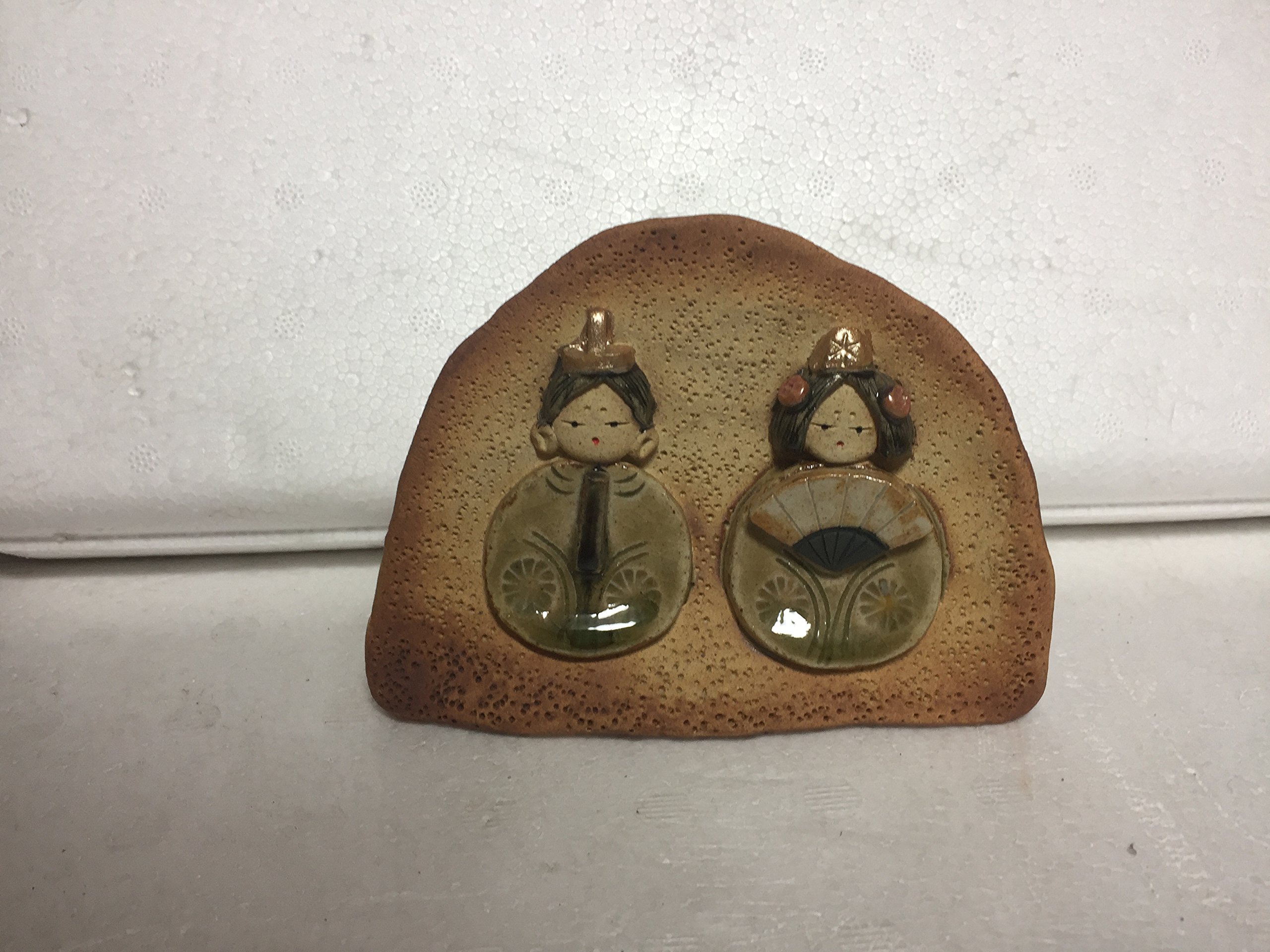 Amazon.co.jp: 内裏雛 曽風窯 陶人形作家加藤正明陶彫95mm×135mm×45mm