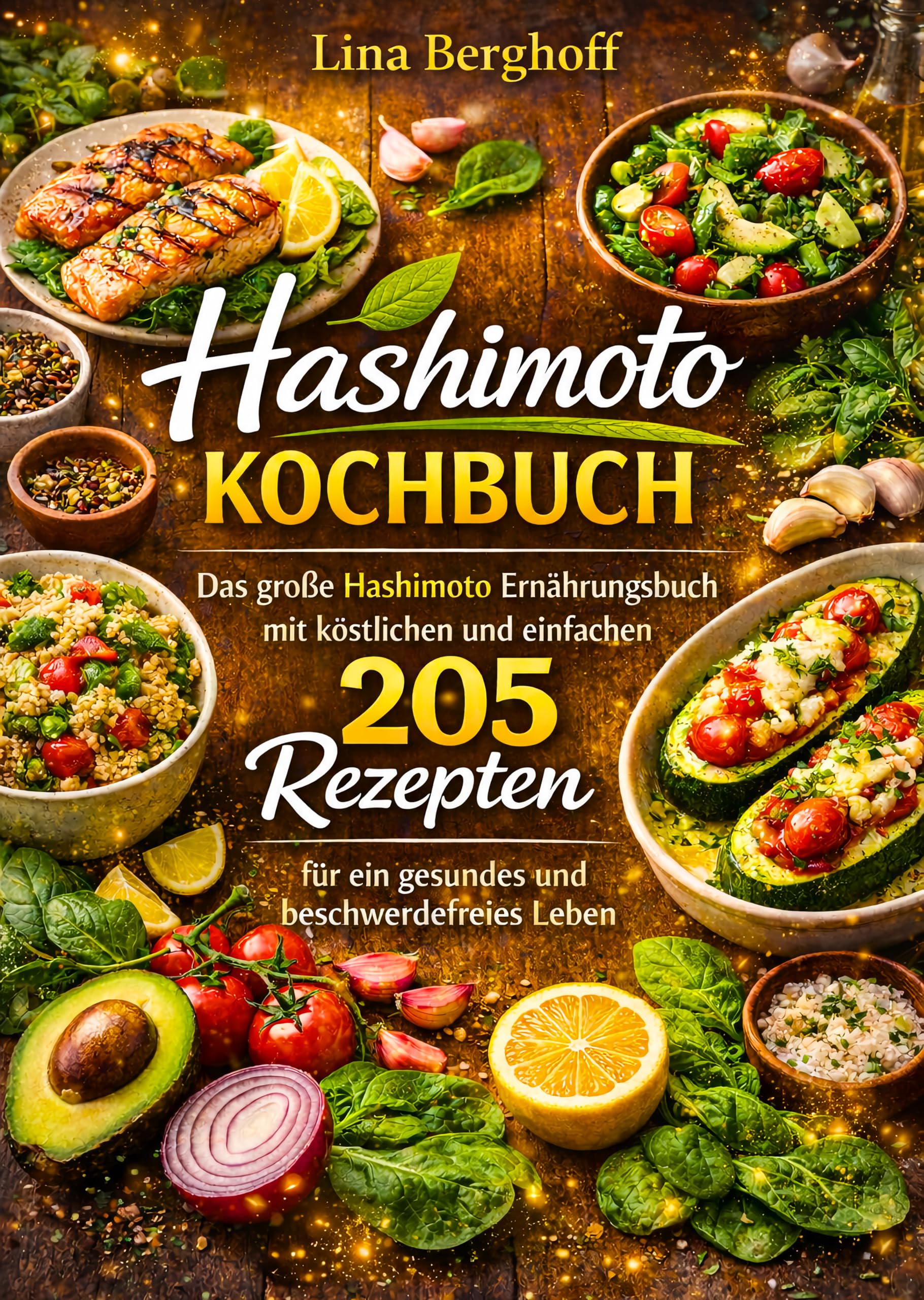 Hashimoto Kochbuch: Das große Hashimoto Ernährungsbuch mit köstlichen und einfachen 205 Rezepten für ein gesundes und beschwerdefreies Leben