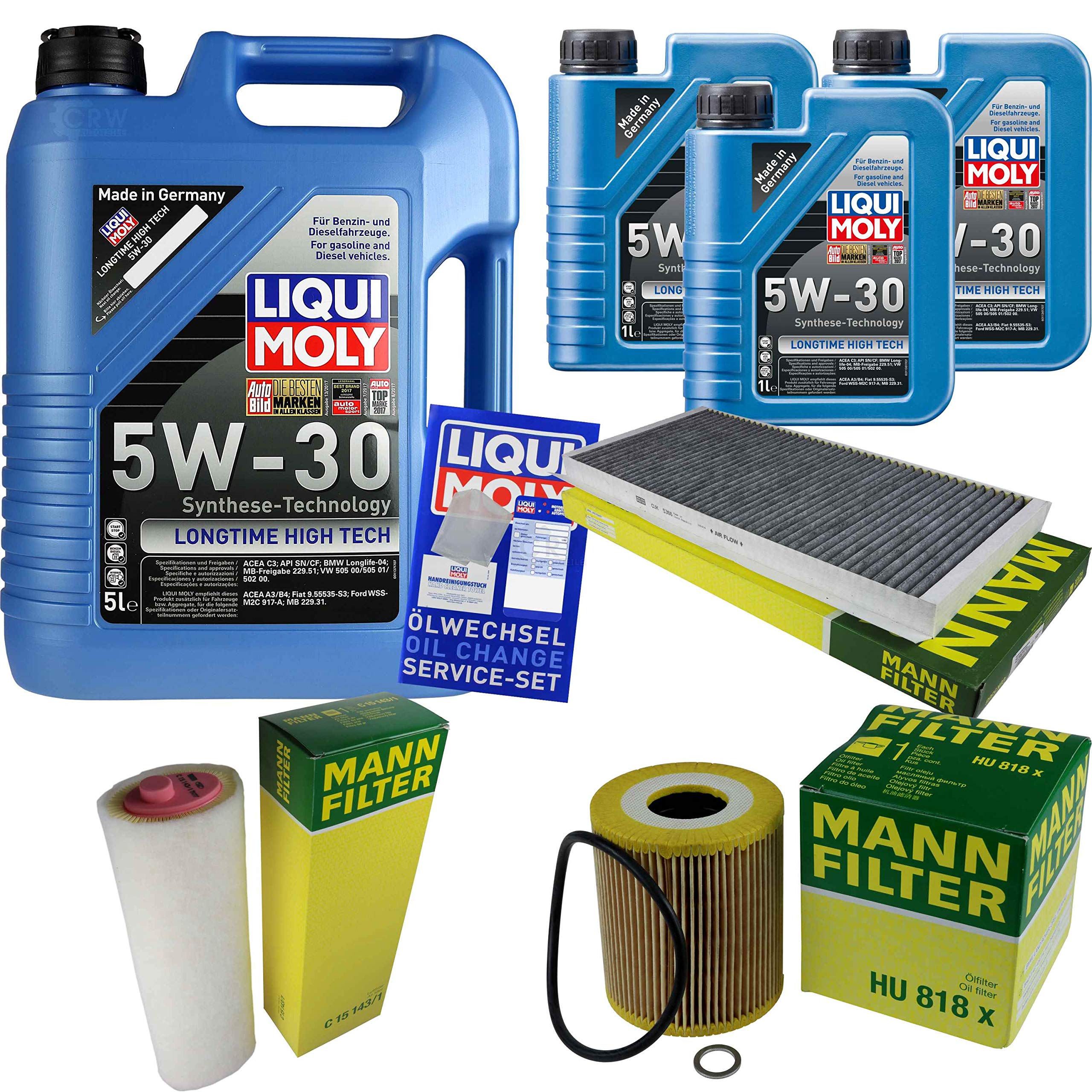 Pacchetto di ispezione 8 L LM LT High Tech 5W-30 + Pacchetto Filtro Uomo 9786348
