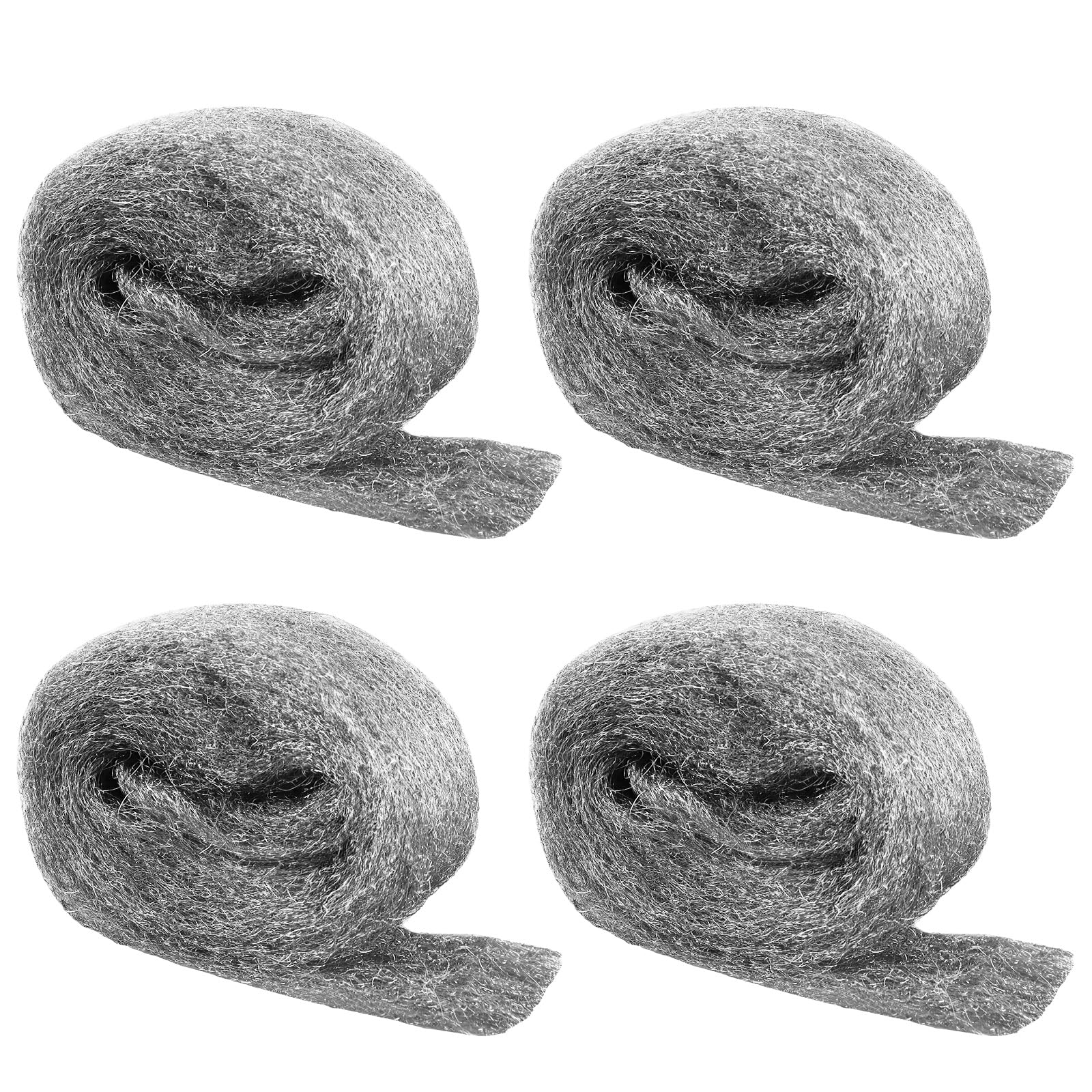 4Pcs Steel Wool Grade 1# – Ideal for Polishing and Cleaning Wood, Glass, Metal and Stone 16 Metres