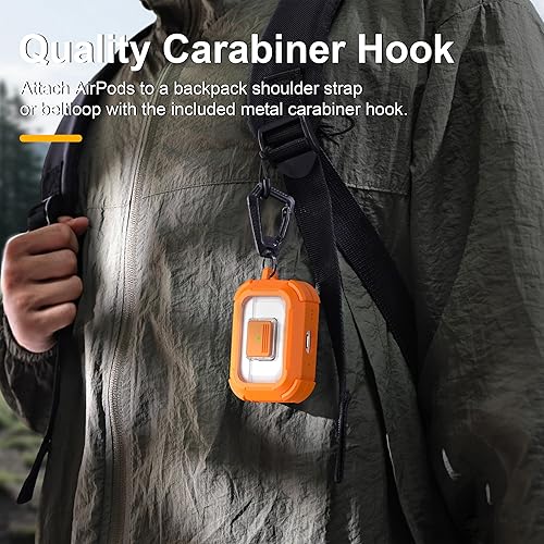 Miniatura 7 de RFUNGUANGO Funda protectora compatible con AirPods Pro de 21 generación con kit de limpieza, compatible con Magsafe, bloqueo automático magnético