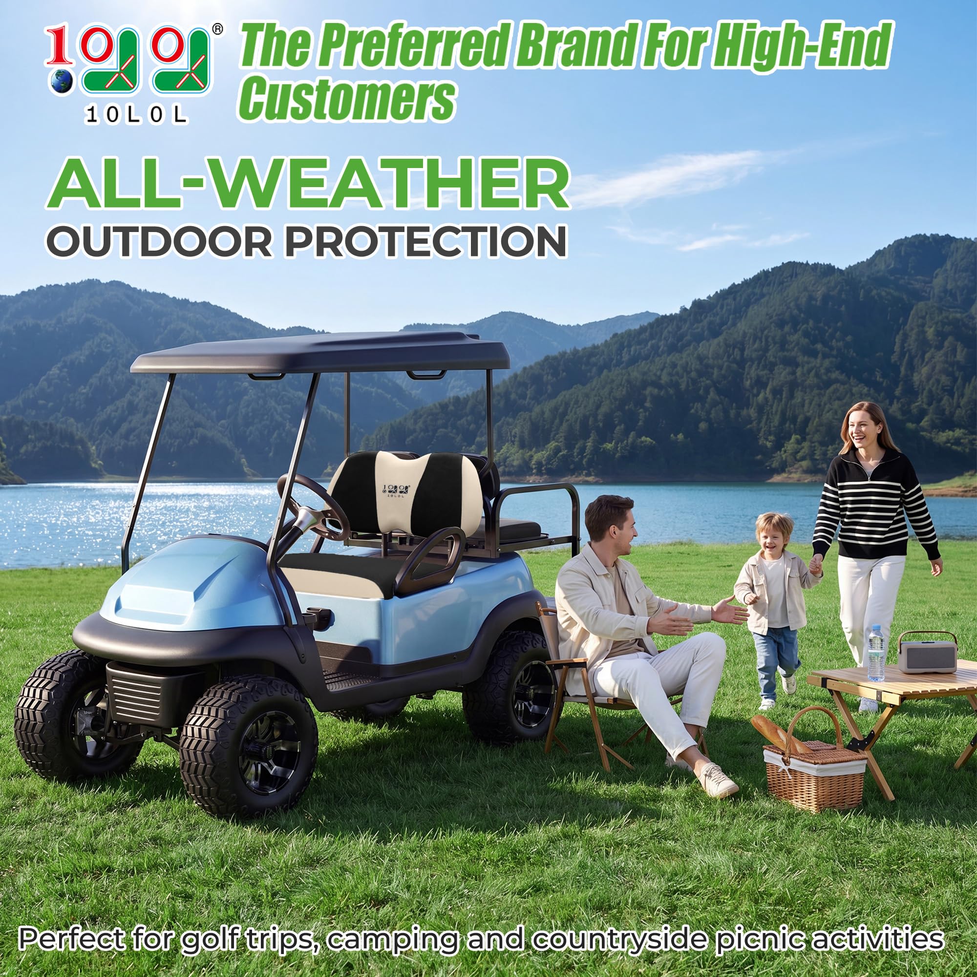 10L0L Coprisedili universali per carrelli da golf, adatti come guanti da golf e Yamaha, facili da installare