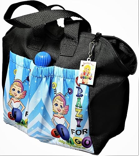 Miniatura 1 de Bolsa de mano con cremallera de 6 bolsillos (con forro interior) y encanto único de la suerte Sweet on Bingo