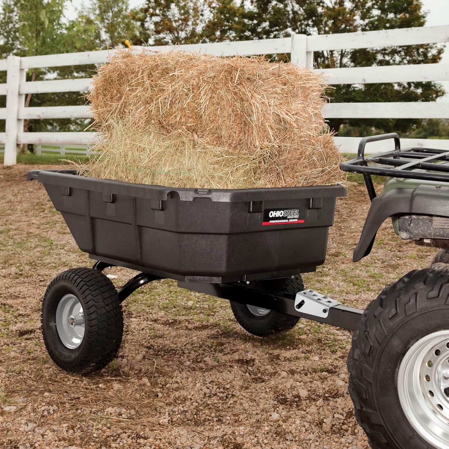 Ohio Steel 4048P-HYB Poly Swivel Hybrid Dump Cart, 15 cu.ft., 1250 lb Load Capacity