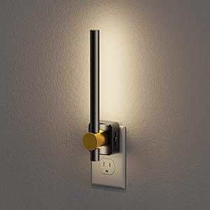 JandCase Night Lights Plug into Wall,0-200LM Dimmable LED Nightlights, Daylight White 5000K Vanity Night Light With Auto Light Sensor for Bathroom Dressing Room, 1 Pack