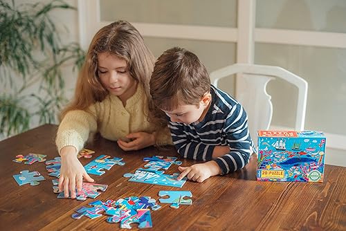Miniatura 5 de eeBoo Sea Exploration - Rompecabezas grande de 20 piezas, proyecto perfecto para manos pequeñas, ayuda en el desarrollo de patrones, formas y