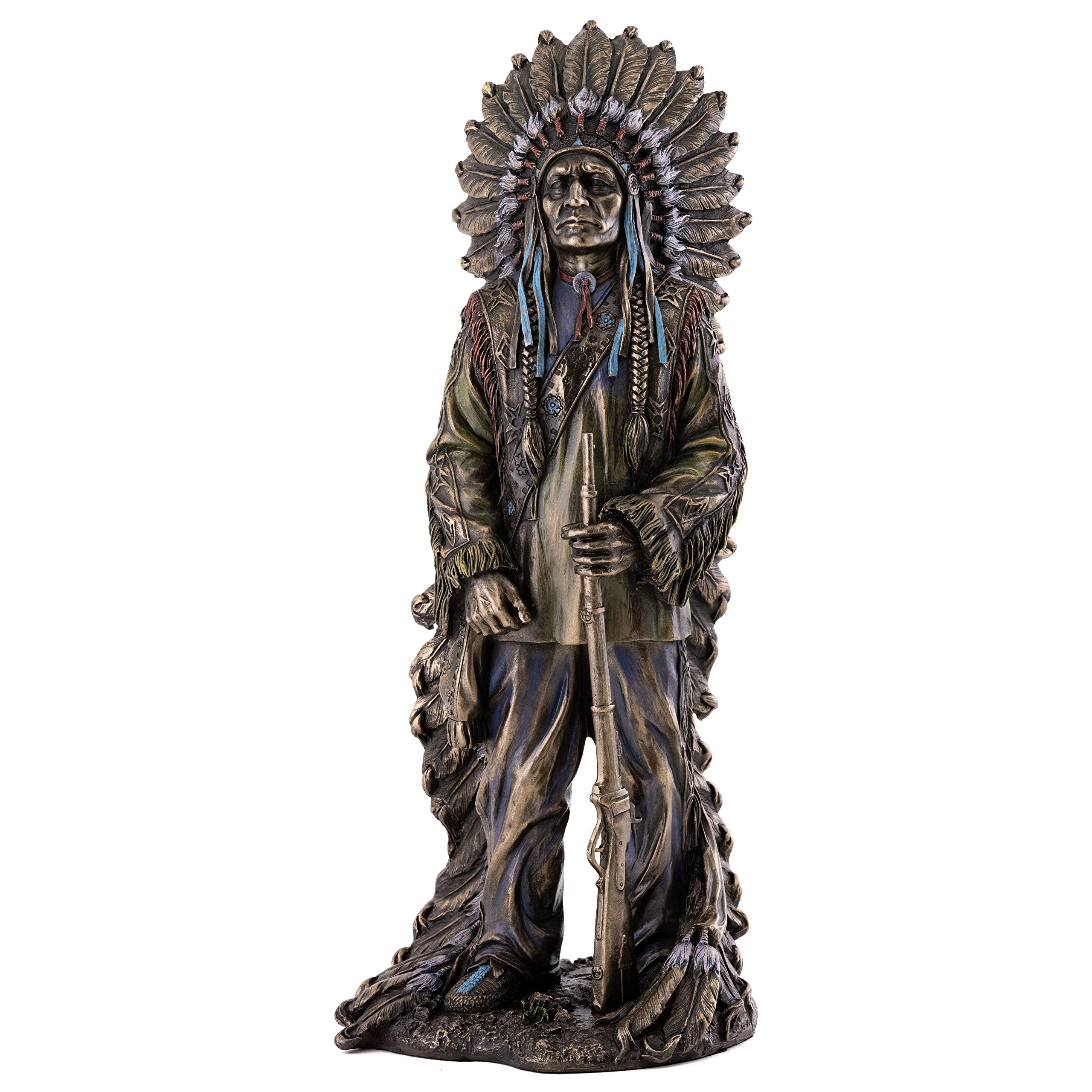 Buy Top Collection Native American Statue with Headdress Hand