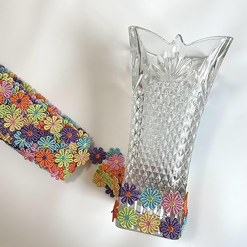 Miniatura 5 de Cinta de girasol de 15 yardas, adornos de encaje para decoración de flores, cinta de bricolaje, bordado de encaje, manualidades para vestidos de