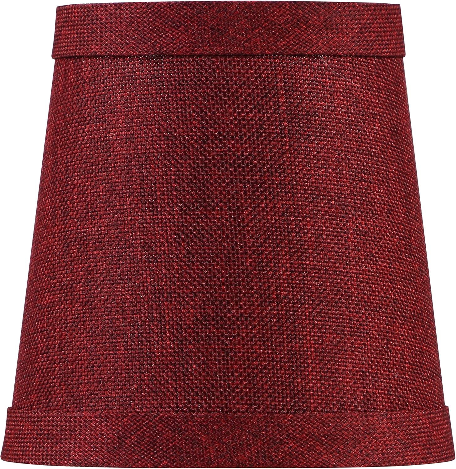 Aspen Creative 51012-2, Empire Clip-On Chandelier Lamp Shade, Burgundy, 3" Top x 4" Bottom x 4" Slant Height, Set of 2