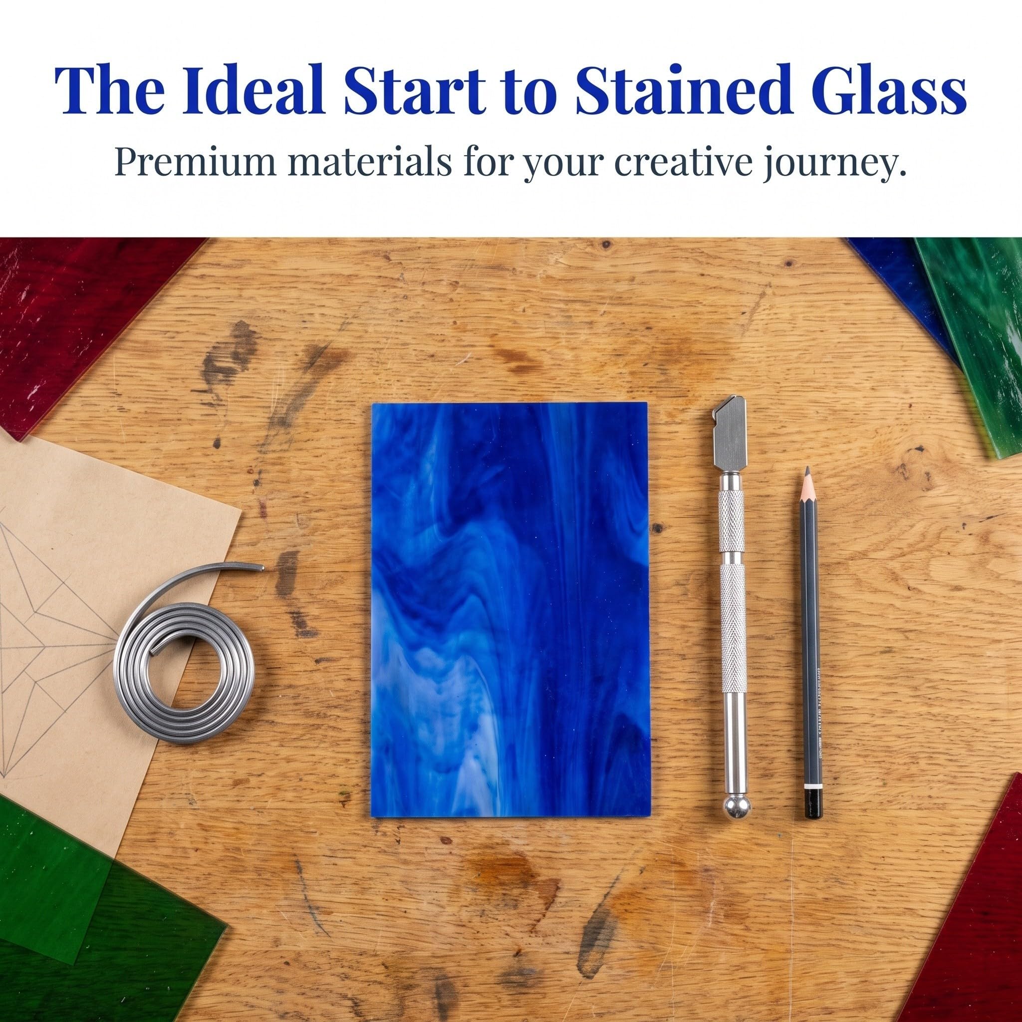 TEHAUX 12 Stück Klare Buntglasscheiben 10x15cm für Mosaikprojekte