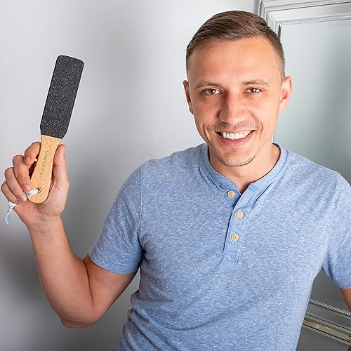 Miniatura 9 de GranNaturals Lima de madera para pies, removedor de maíz y callos para pies, exfoliante de piel muerta, lijadora, limpiadora, herramienta de