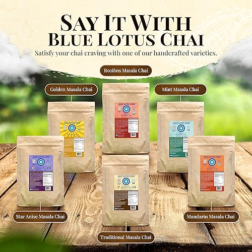 Miniatura 6 de Blue Lotus Chai - Masala Chai tradicional - Hace 530 tazas - Bolsa a granel de 1 libra Masala Spiced Chai Powder con especias orgánicas - Té indio