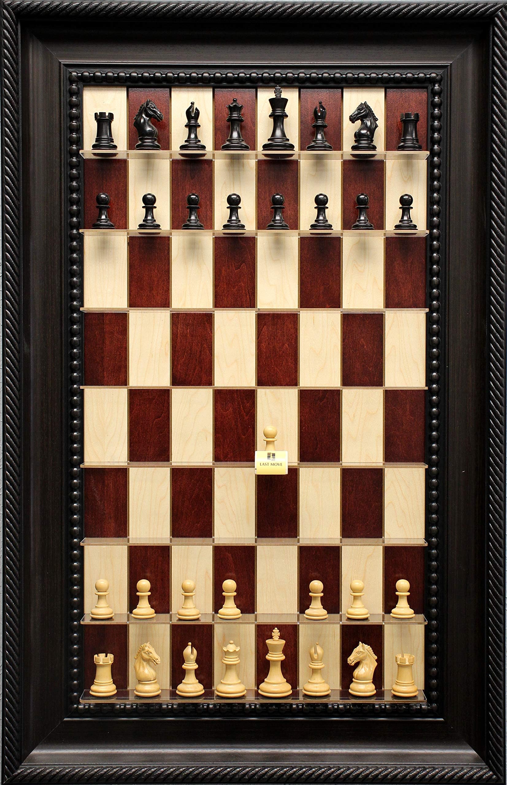 Chess Pieces Included on Red Maple Straight Up Chess Vertical Chess Board