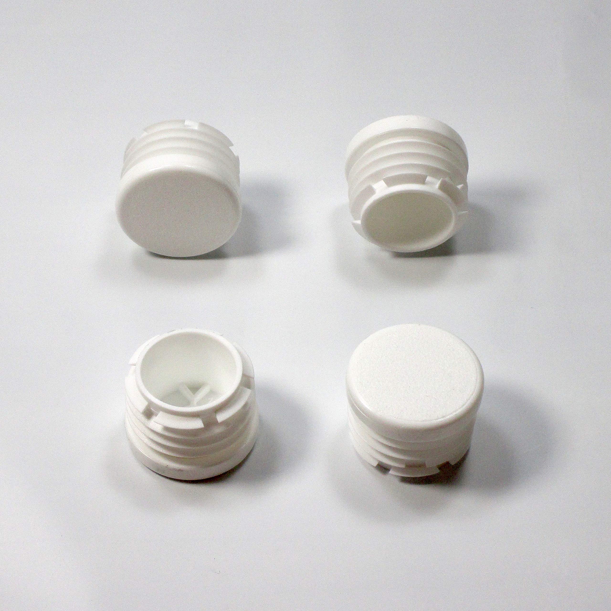 Lot De 20 Bouchons Ronds En Plastique Blanc 60 Mm - Pour Tubes D'expédition En Papier Kraft - Protection Pour Envoi Postal