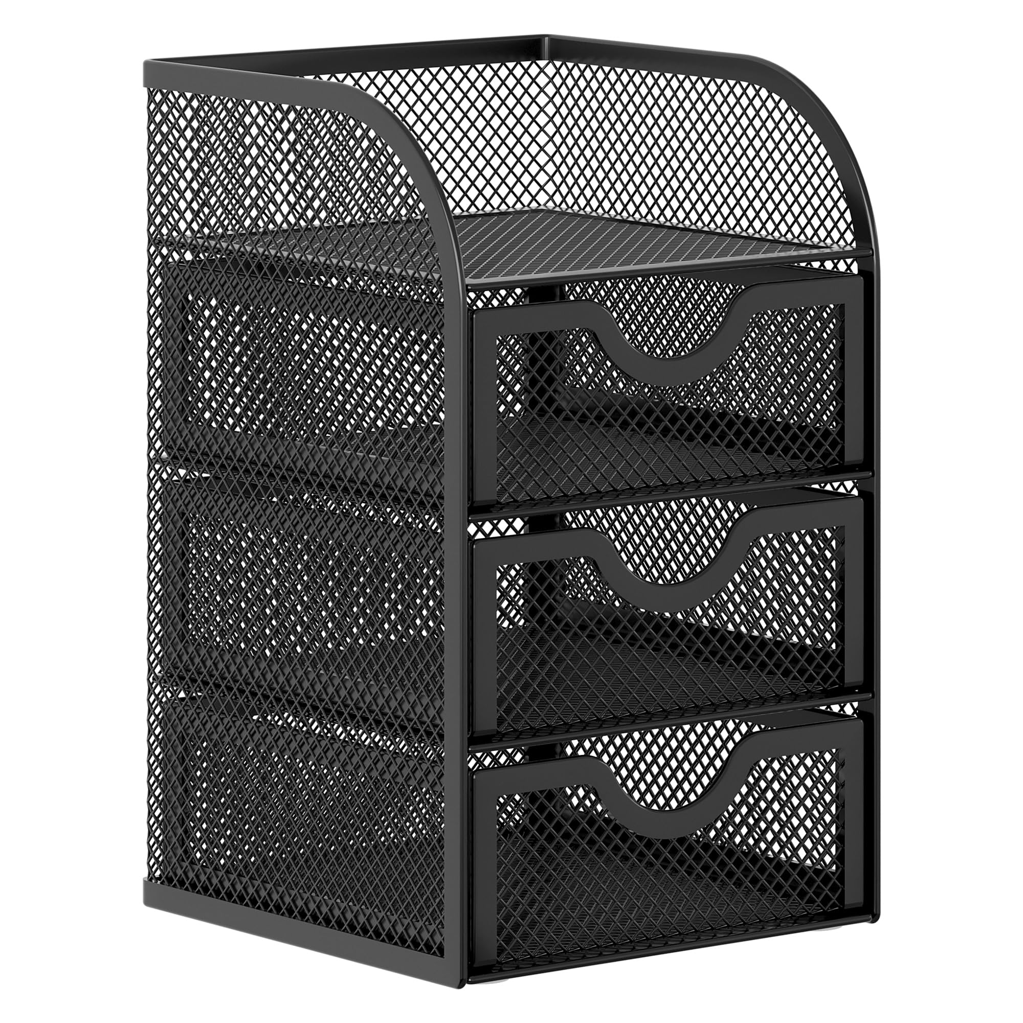 Easypag en maille filet Organiseur de bureau 3 tiroirs Mini Clapier Fournitures de bureau
