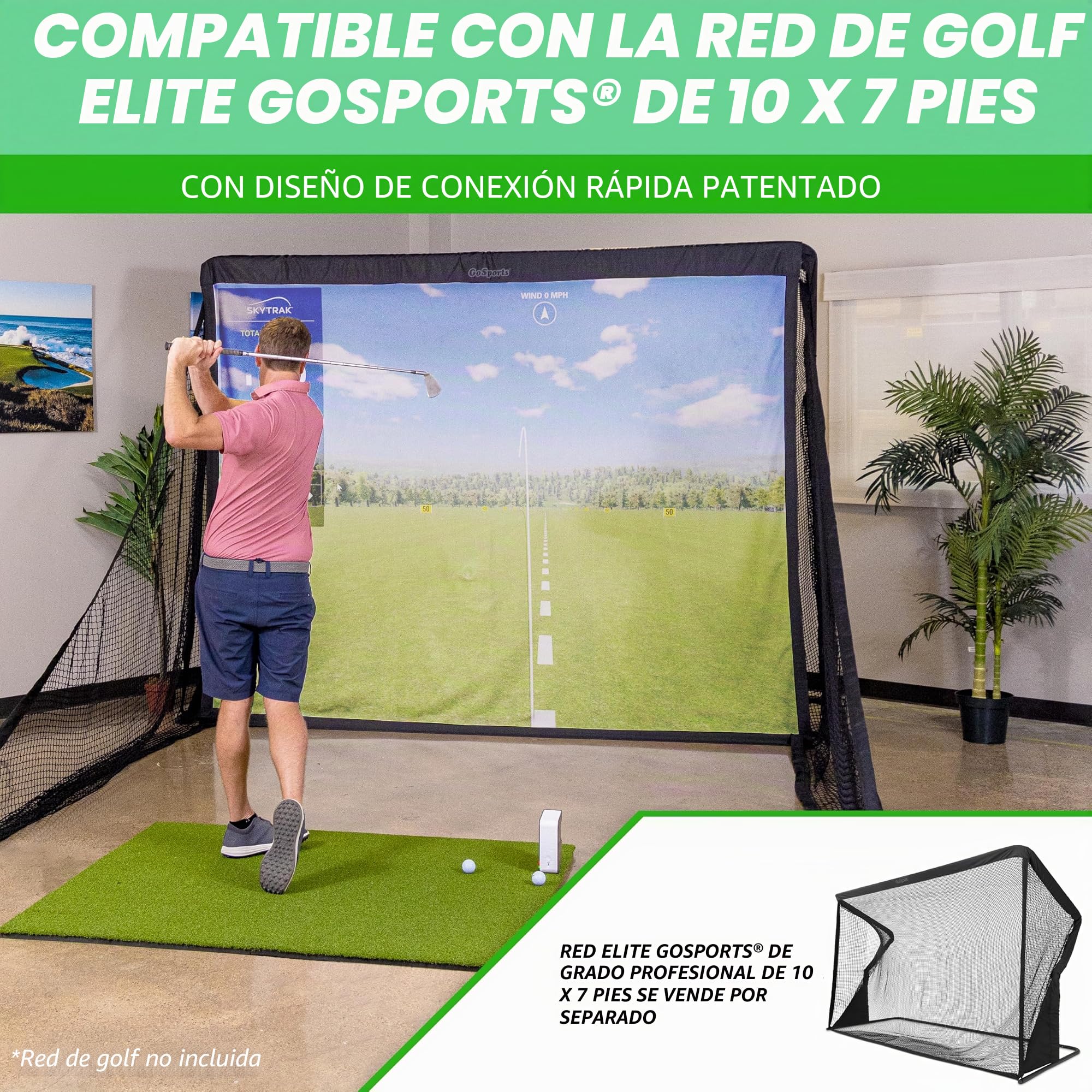 GoSports Pantalla de Impacto para simulador de Golf - Elige el tamaño