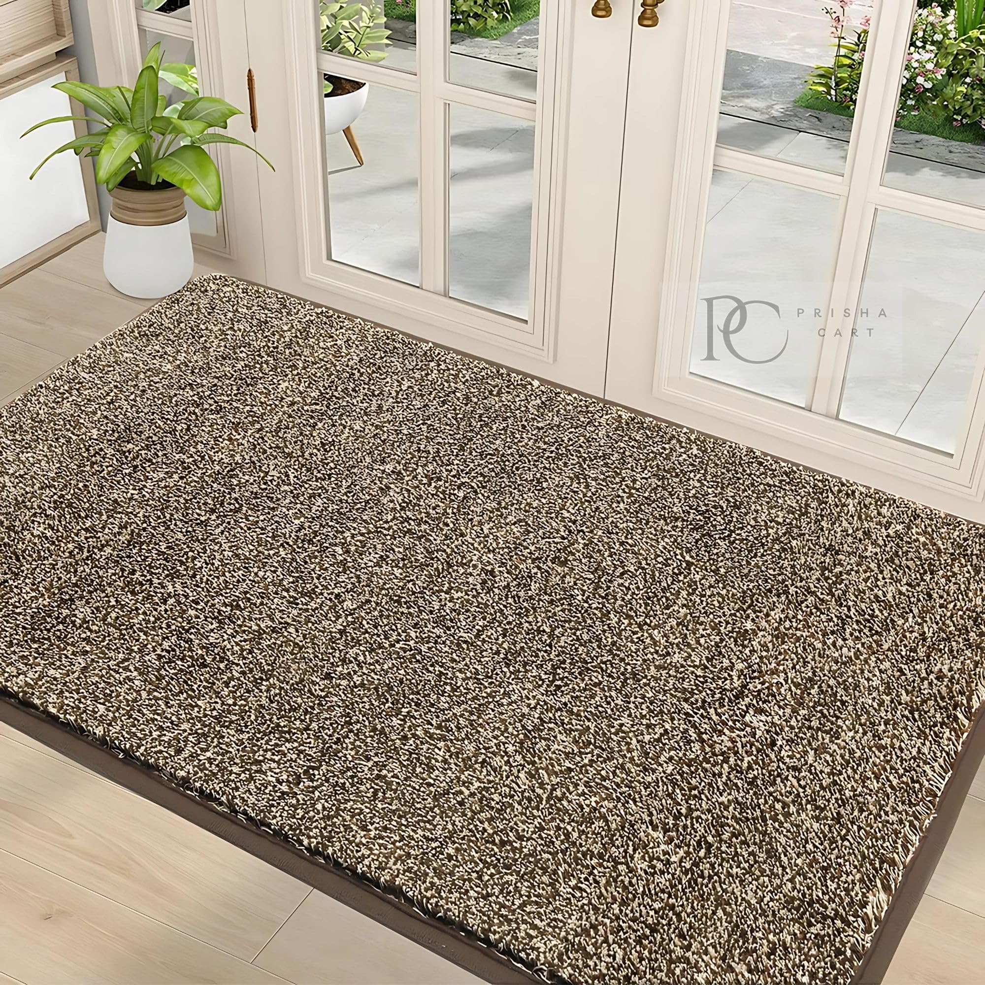 Beige Noodle Doormat - Non-Slip Entry Mat -2