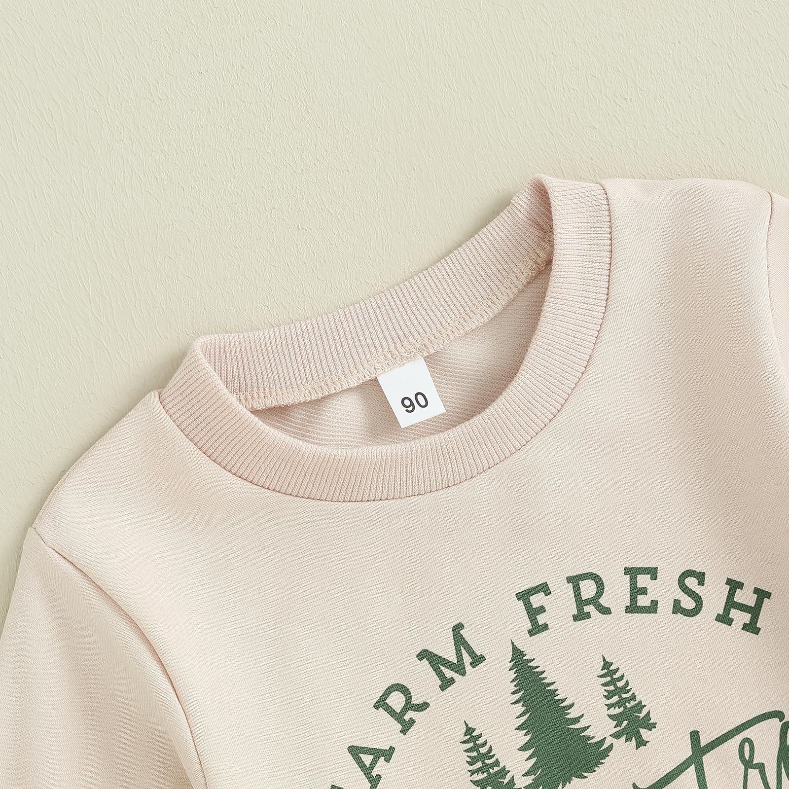 Bagilaanoe Infant Christmas Outfit Toddler Baby Boy Girl Christmas Long Sleeve Sweatshirt and Pants 2PCS Clothes Set (Apricot, 12-18 Months)