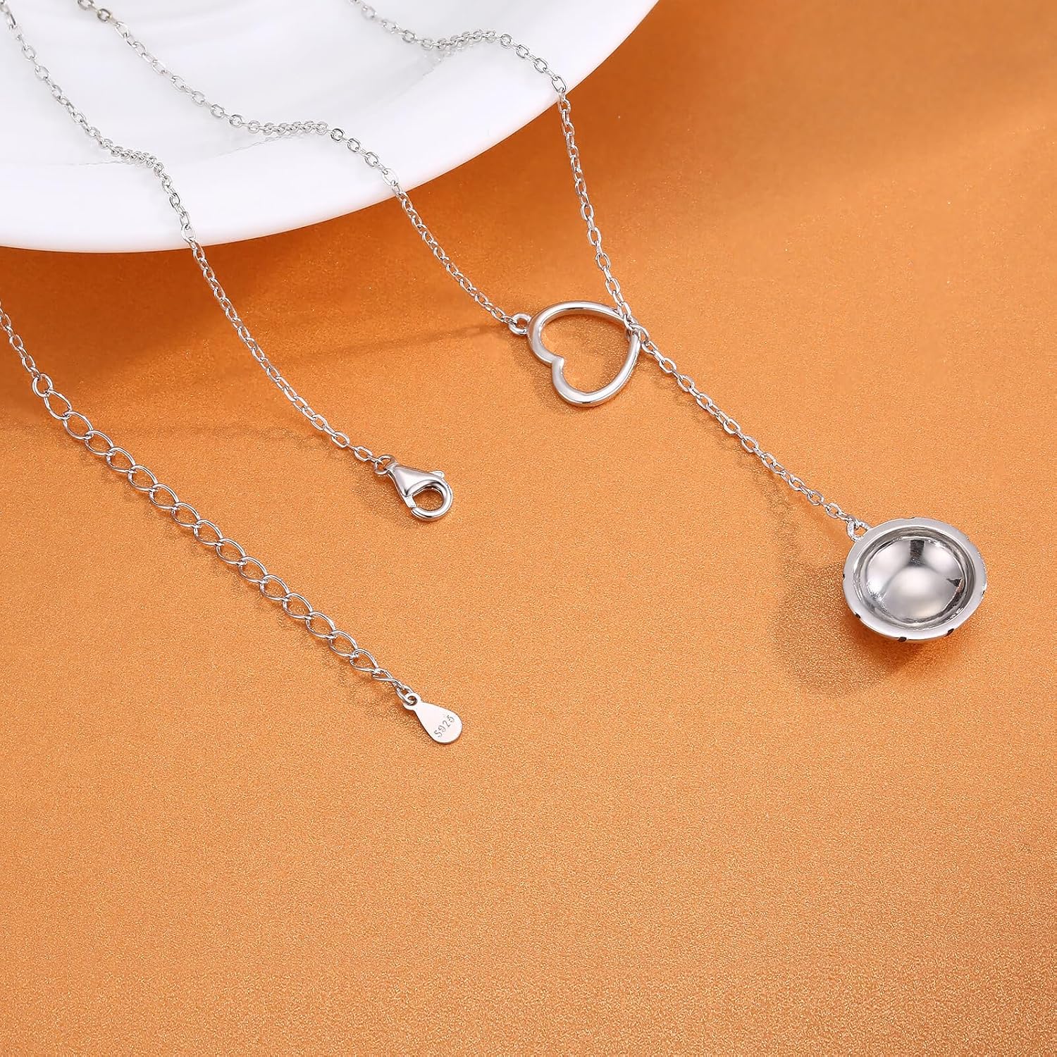 925 Sterling Silver Volleyball Softball Baseball Necklace Pendant Heart Jewelry Gifts for Women Player Lover - Image 4