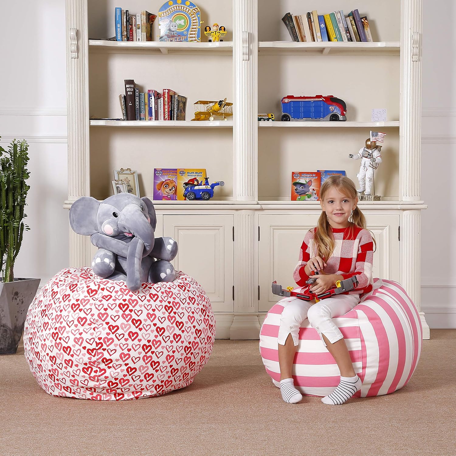 Aubliss Stuffed Animal Bean Bag Storage Chair, Beanbag Covers Only image 2