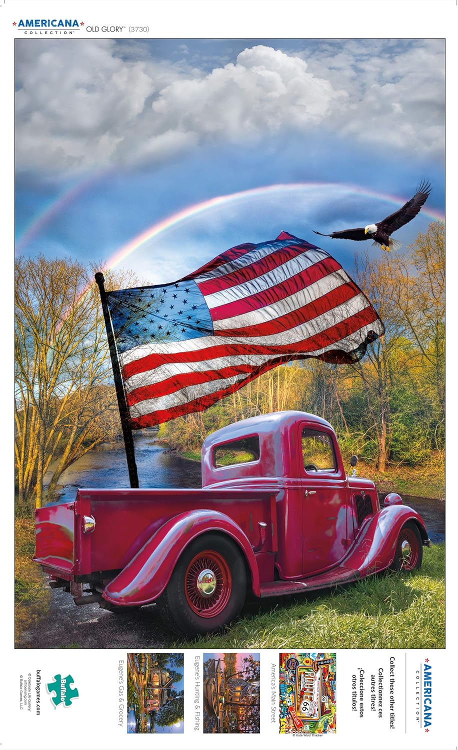 Buffalo Games - Celebrate Life Gallery - Old Glory - 500 Piece Jigsaw Puzzle for Adults - Challenging Puzzle Perfect for Game Nights - Finished Puzzle Size is 21.25 x 15.00