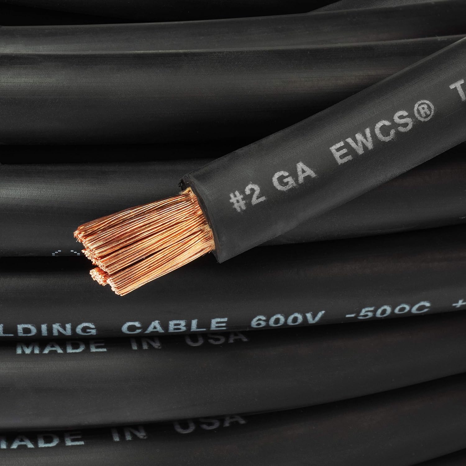 Buy 2 get 3 2 Gauge Torbon X - 25 Feet Black - 100% Copper Premium Industrial Grade Extra Flexible Welding Cable 600 Volt