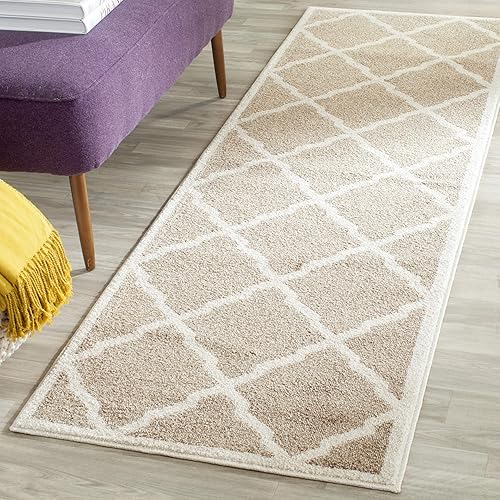 Vista 11 de Safavieh Amherst Collection amt421b Gris Claro y Beige Interior/exterior Area Rug, Polipropileno