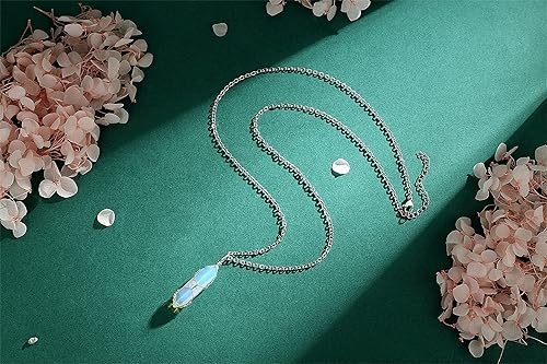 Miniatura 3 de MAIBAOTA Healing Crystal Stone Necklace Life of Wire Wrapped Teardrop Crystals Pendant Necklaces Natural Reiki Quartz Gemstone Jewelry for Women