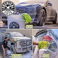 Vista 6 de Chemical Guys Manopla de microfibra de chenilla de alta calidad sin arañazos para lavado de autos, color verde lima, guante de lavado de autos