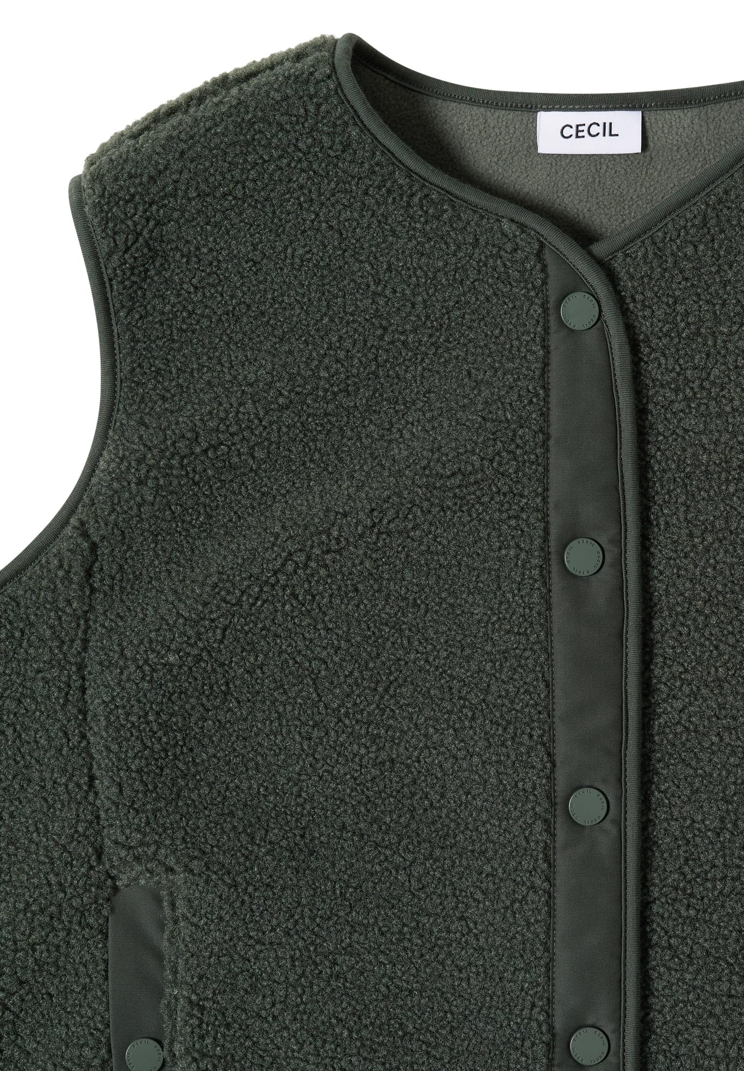 Cecil 2200680 Gilet Teddy con dettagli in softshell Donna (Pacco da 1)