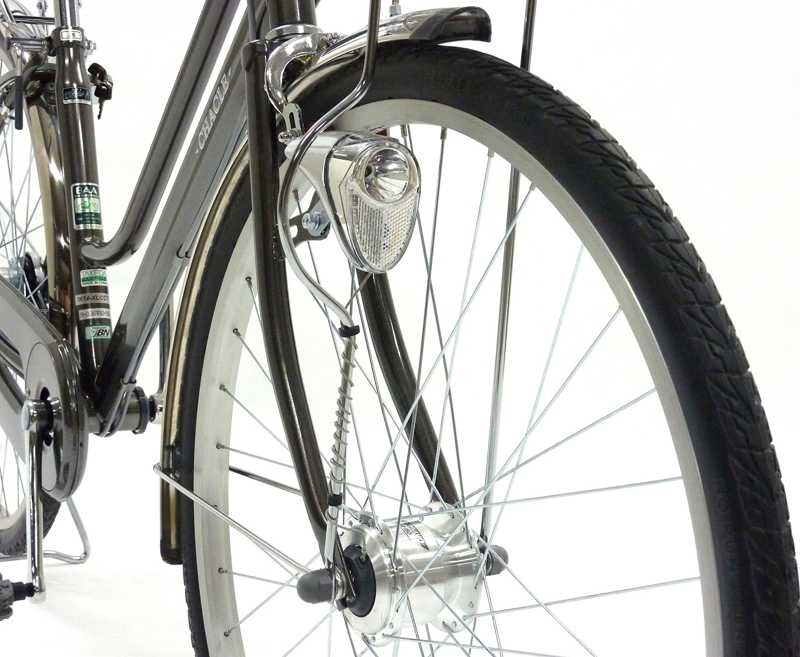 26インチ エアレス ノーパンクタイヤ CHACLE シルバー 3段変速 ライト