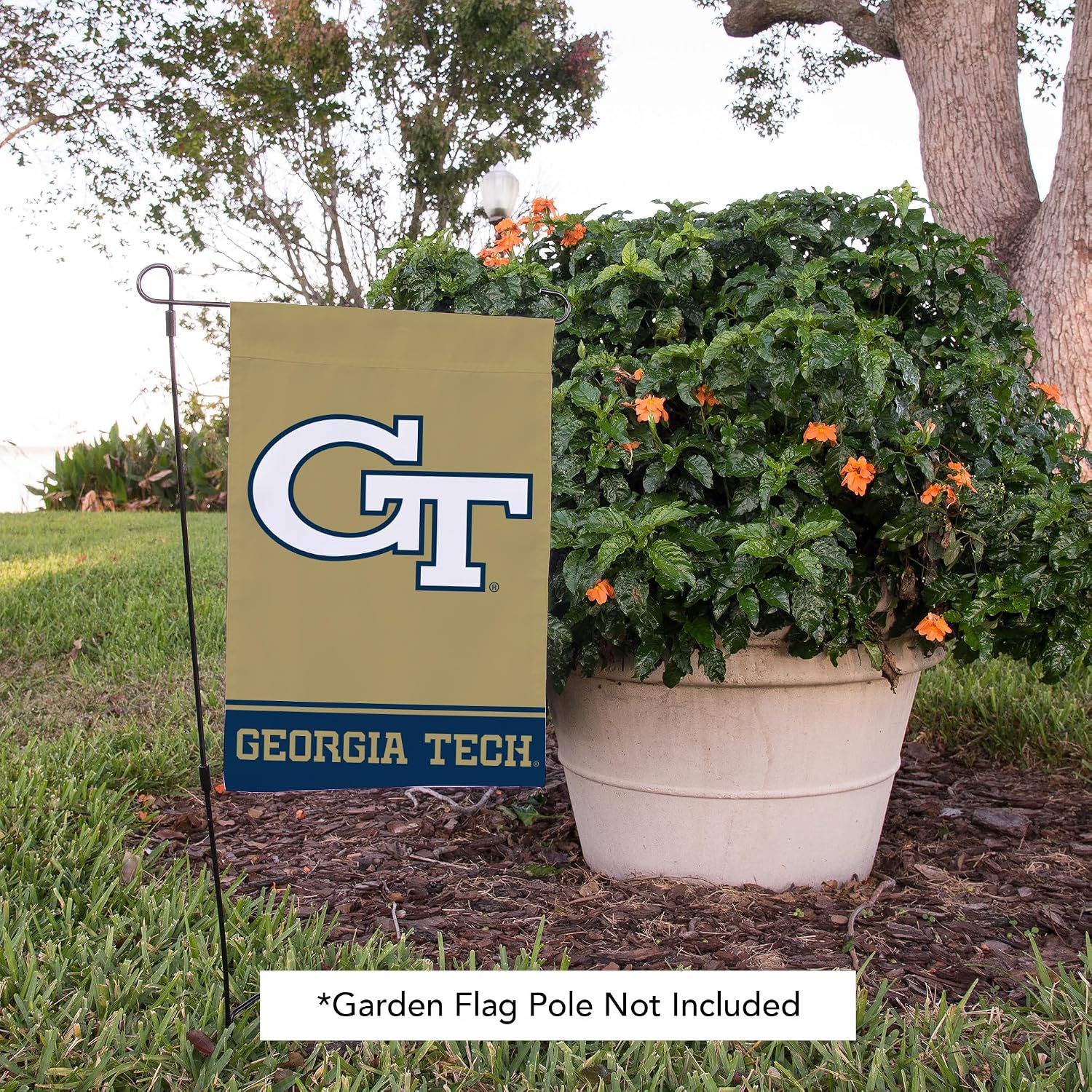 Desert Cactus Georgia Tech GT Garden Flag – 19 x 12 inch Georgia Tech Yellow Jackets Banner, For Outdoor Display and Events (Design B)