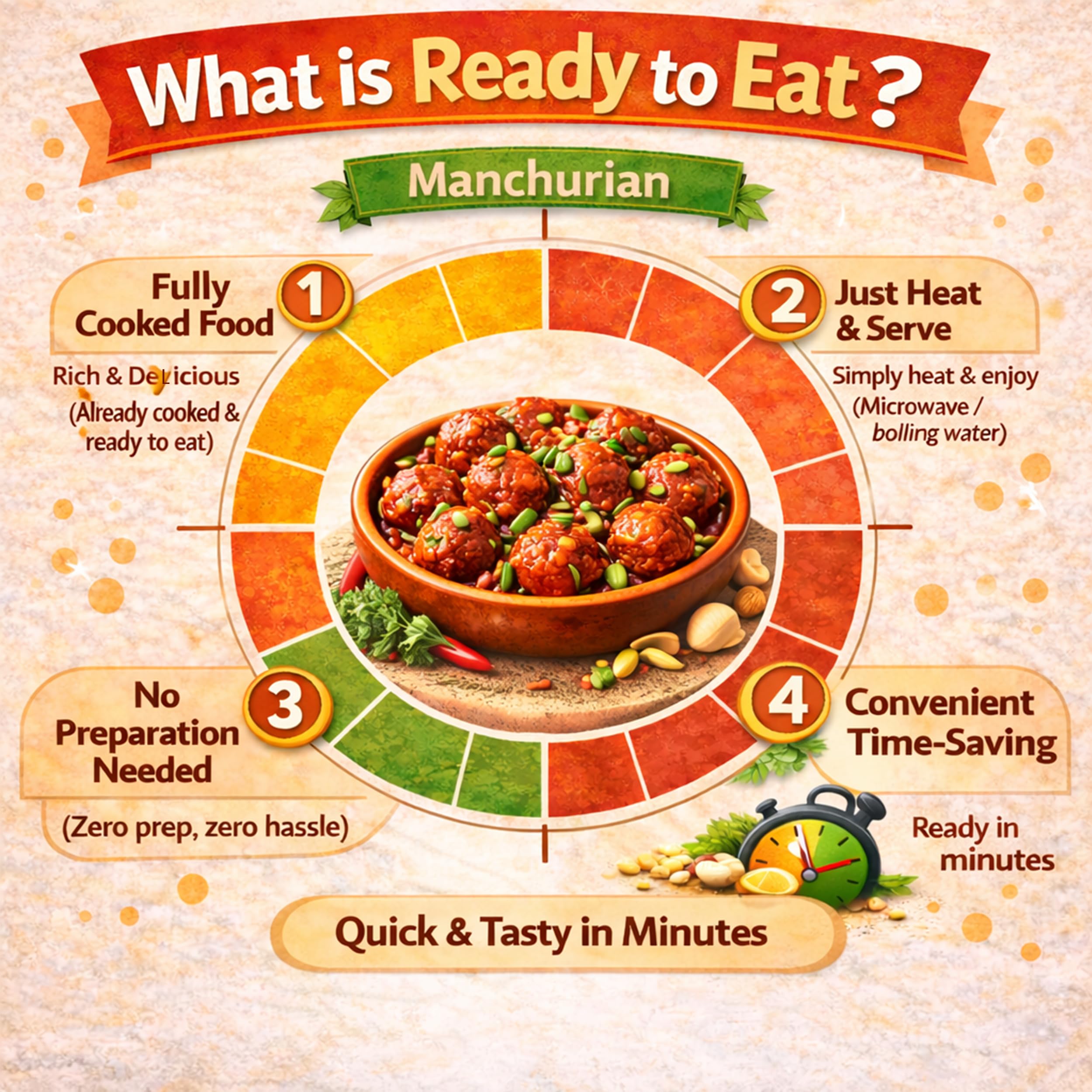 Instant Manchurian Gravy – Indian-Chinese Style Vegetable Dumplings in Bold Sauce – Shelf-Stable Meal